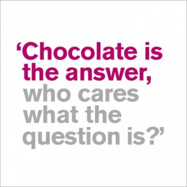 Wenskaart Chocolade is het antwoord. 