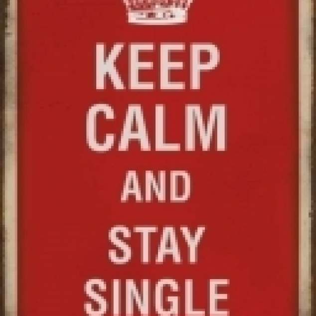 Ansichtkaart Keep Calm and stay Single. 