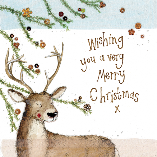 Kerstkaart Wishing you a very Merry Christmas. 