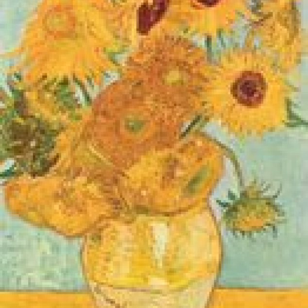 Ansichtkaart Zonnebloemen van,  Van Gogh.