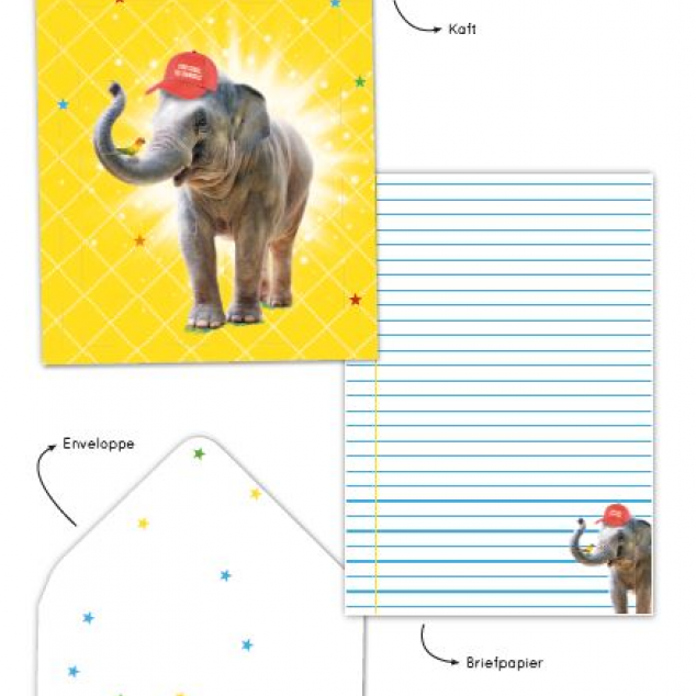 Briefpapierset Olifant